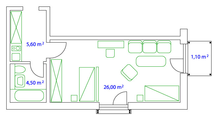 PLAN TWIN - 27 qm