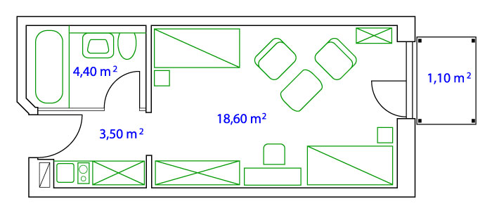 PLAN TWIN - 36 qm