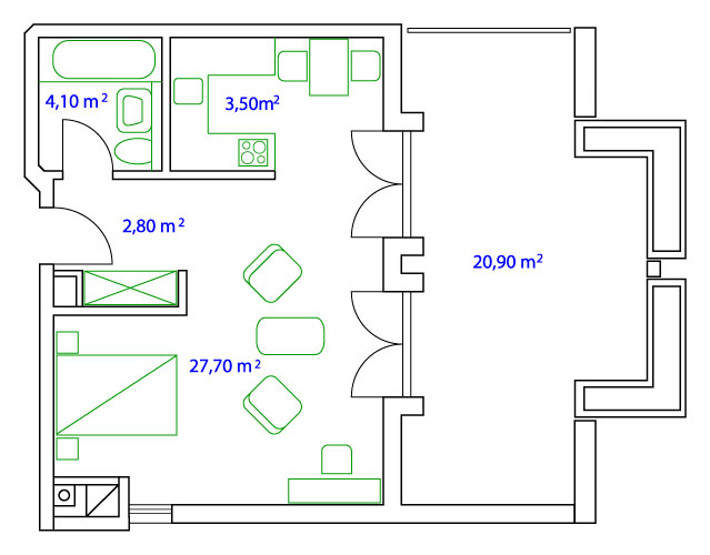 PLAN STUDIO - 38 qm