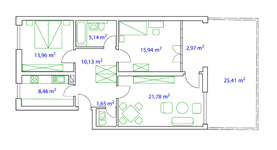 PLAN TERRASSENWOHNUNG - 80+25 qm