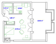 PLAN STUDIO - 38 qm